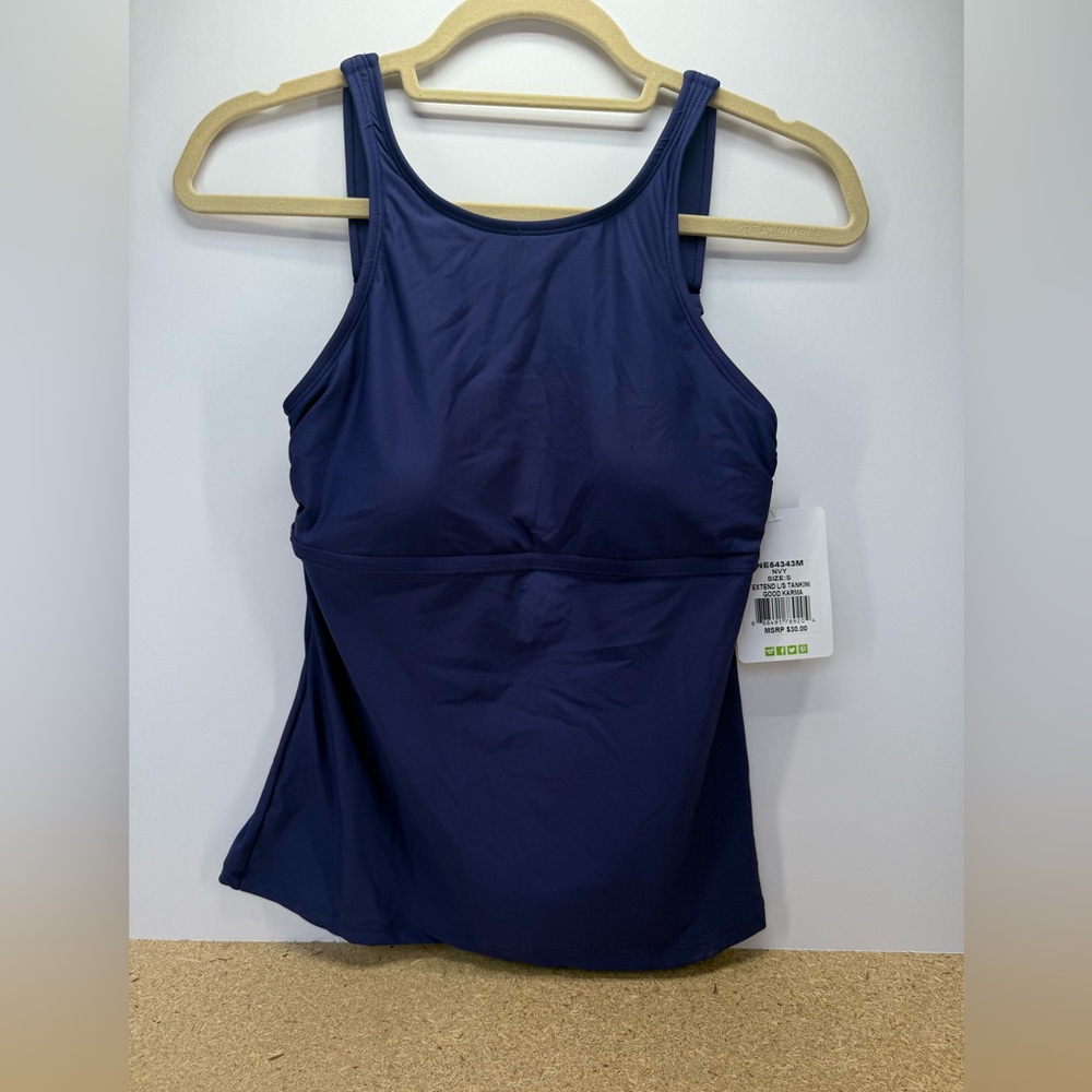 NWT Next Navy Blue Tankini swim Top S